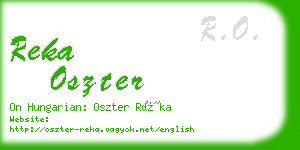 reka oszter business card